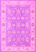 Machine Washable Persian Pink Traditional Rug, wshtr1793pnk