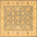Square Persian Brown Traditional Rug, tr1793brn