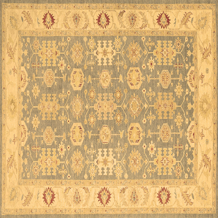 Square Machine Washable Persian Brown Traditional Rug, wshtr1793brn