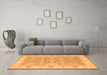 Machine Washable Persian Orange Traditional Area Rugs in a Living Room, wshtr1793org