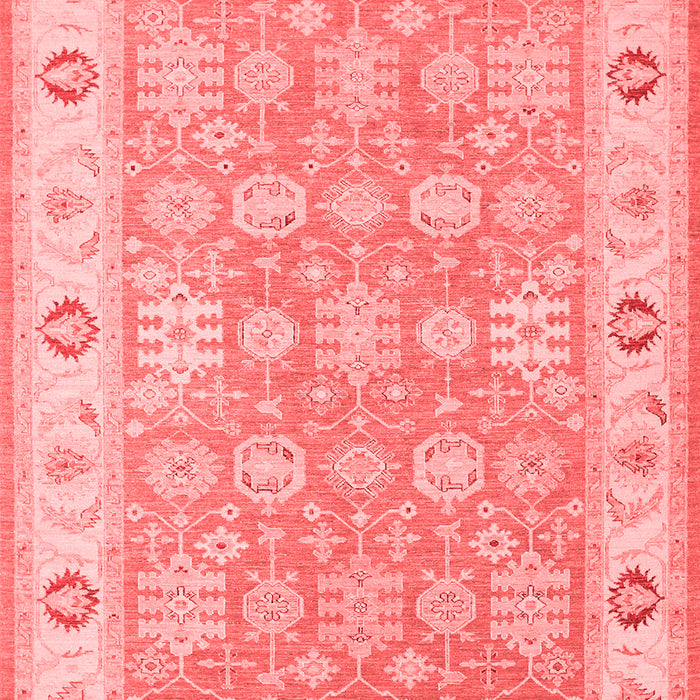 Machine Washable Persian Red Traditional Rug, wshtr1793red