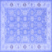Square Persian Blue Traditional Rug, tr1793blu