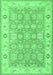 Machine Washable Persian Emerald Green Traditional Area Rugs, wshtr1793emgrn