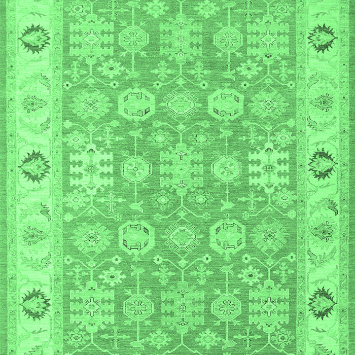 Machine Washable Persian Emerald Green Traditional Area Rugs, wshtr1793emgrn