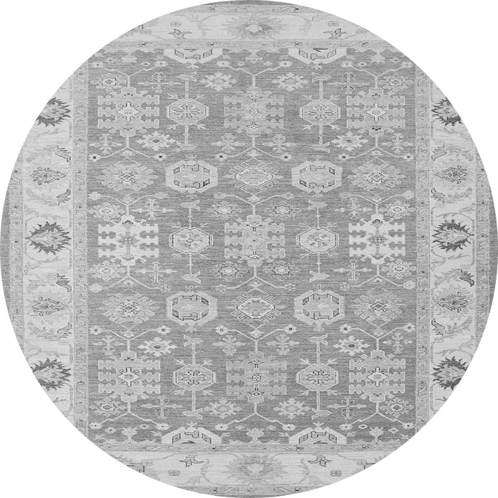 Machine Washable Persian Gray Traditional Rug, wshtr1793gry