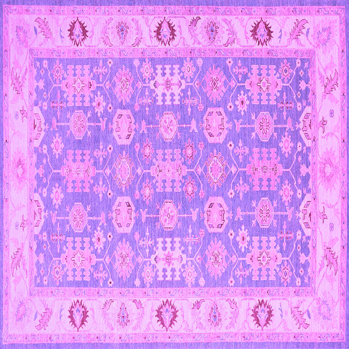 Square Persian Purple Traditional Rug, tr1793pur