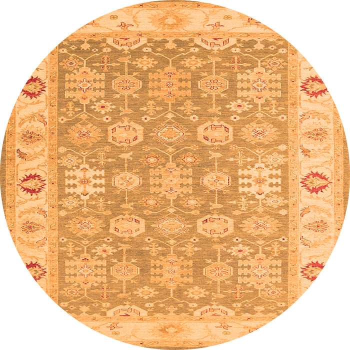 Square Persian Orange Traditional Rug, tr1793org