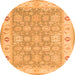 Square Persian Orange Traditional Rug, tr1793org