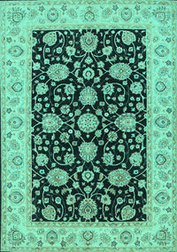 Oriental Turquoise Traditional Rug, tr1794turq