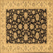 Square Oriental Brown Traditional Rug, tr1794brn