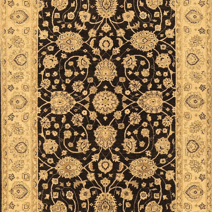 Machine Washable Oriental Brown Traditional Rug, wshtr1794brn