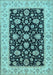 Machine Washable Oriental Light Blue Traditional Rug, wshtr1794lblu