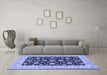 Machine Washable Oriental Blue Traditional Rug in a Living Room, wshtr1794blu