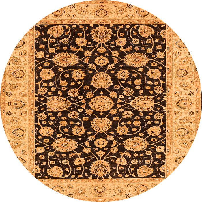 Machine Washable Oriental Orange Traditional Area Rugs, wshtr1794org