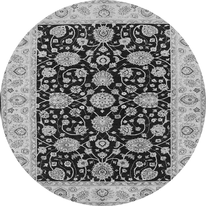 Machine Washable Oriental Gray Traditional Rug, wshtr1794gry