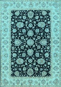 Oriental Light Blue Traditional Rug, tr1794lblu