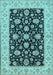Oriental Light Blue Traditional Rug, tr1794lblu
