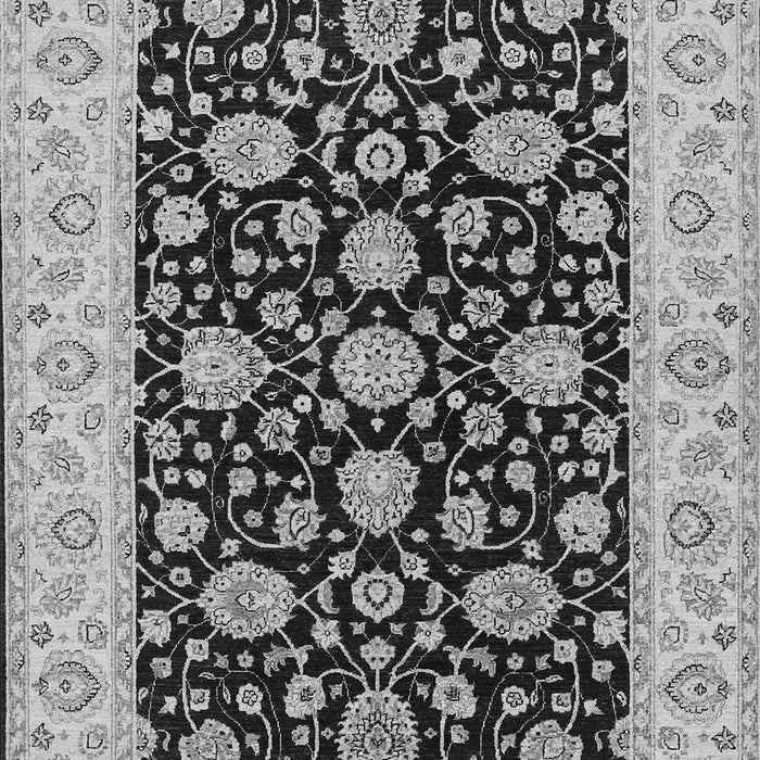 Serging Thickness of Machine Washable Oriental Gray Traditional Rug, wshtr1794gry
