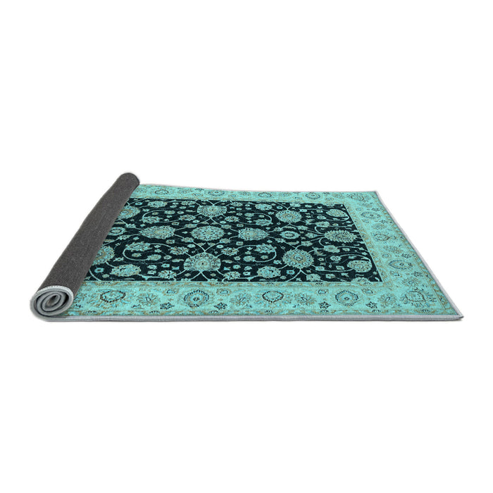 Sideview of Oriental Light Blue Traditional Rug, tr1794lblu