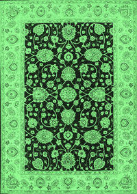 Oriental Emerald Green Traditional Rug, tr1794emgrn