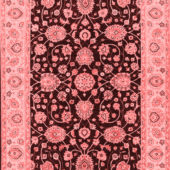 Machine Washable Oriental Red Traditional Rug, wshtr1794red