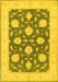 Machine Washable Oriental Yellow Traditional Rug, wshtr1795yw