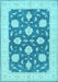 Oriental Light Blue Traditional Rug, tr1795lblu