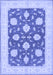 Machine Washable Oriental Blue Traditional Rug, wshtr1795blu