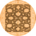 Square Oriental Orange Traditional Rug, tr1795org