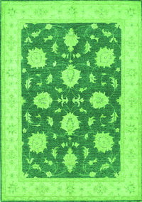 Oriental Green Traditional Rug, tr1795grn