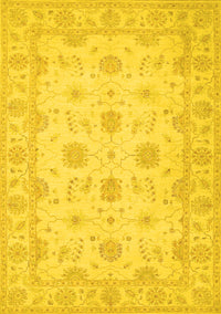 Oriental Yellow Traditional Rug, tr1796yw