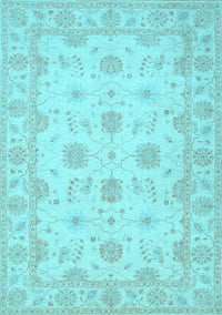 Oriental Light Blue Traditional Rug, tr1796lblu