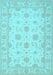 Oriental Light Blue Traditional Rug, tr1796lblu