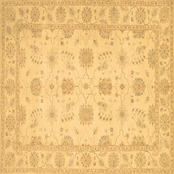 Square Machine Washable Oriental Brown Traditional Rug, wshtr1796brn