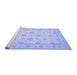 Sideview of Machine Washable Oriental Blue Traditional Rug, wshtr1796blu