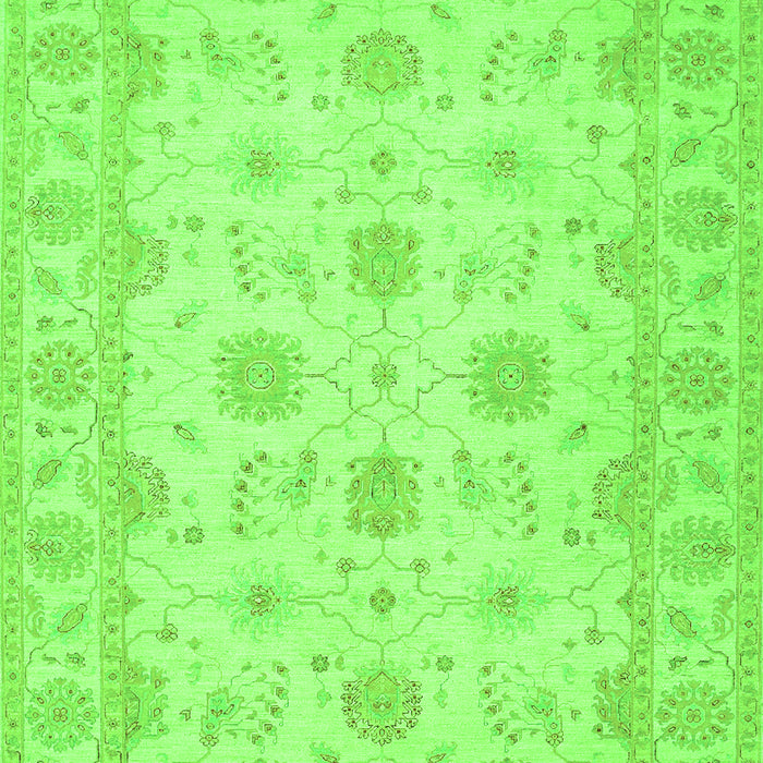 Serging Thickness of Machine Washable Oriental Green Traditional Area Rugs, wshtr1796grn