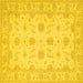 Square Oriental Yellow Traditional Rug, tr1796yw