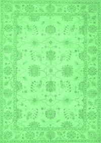 Oriental Emerald Green Traditional Rug, tr1796emgrn