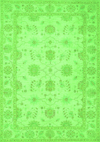 Oriental Green Traditional Rug, tr1796grn