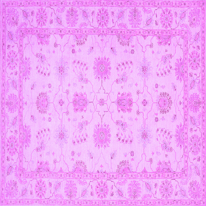 Square Machine Washable Oriental Purple Traditional Area Rugs, wshtr1796pur