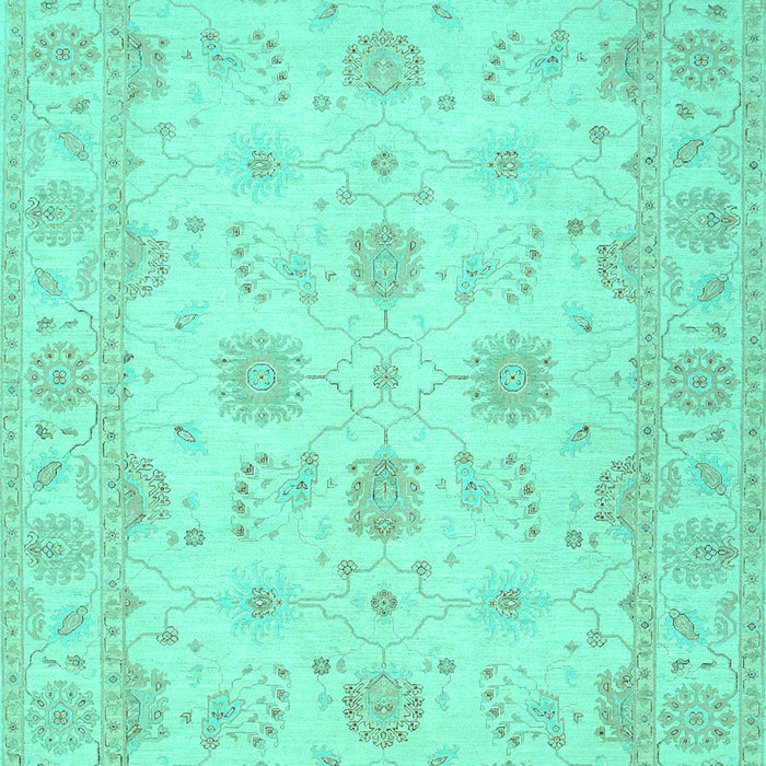 Machine Washable Oriental Turquoise Traditional Area Rugs, wshtr1796turq