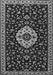 Serging Thickness of Machine Washable Medallion Gray Traditional Rug, wshtr1797gry