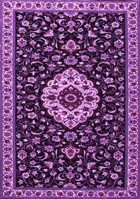 Medallion Purple Traditional Rug, tr1797pur