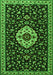Medallion Green Traditional Rug, tr1797grn
