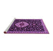 Sideview of Machine Washable Medallion Purple Traditional Area Rugs, wshtr1797pur