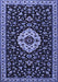 Medallion Blue Traditional Rug, tr1797blu