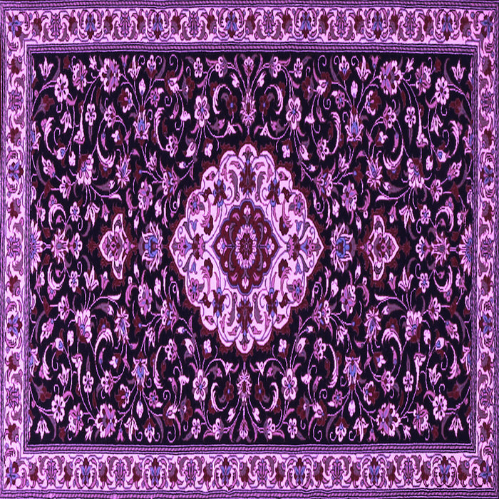 Square Medallion Purple Traditional Rug, tr1797pur