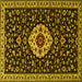 Square Medallion Yellow Traditional Rug, tr1797yw