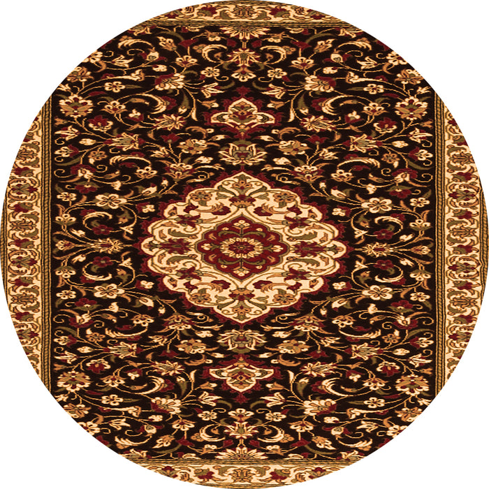 Square Medallion Orange Traditional Rug, tr1797org