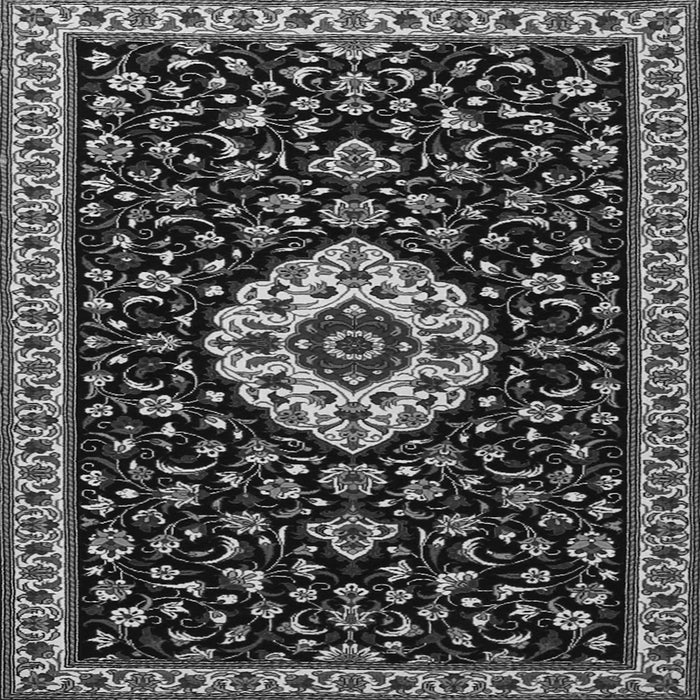 Serging Thickness of Medallion Gray Traditional Rug, tr1797gry